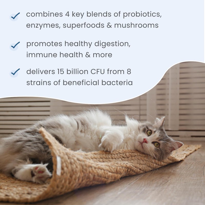 Dr. Mercola Bark & Whiskers Probiotics + Enzymes - Supports Digestive Health & Immune System - Probiotic Supplement for Cats & Dogs - 60 Scoops - Image 5